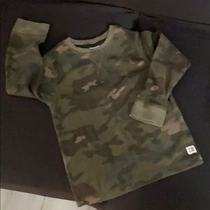 Crazy8 camo waffle knit sweater toddler boy 3t